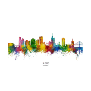 Lagos Skyline Canvas Painting